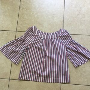 Trina Turk Blue and red striped top